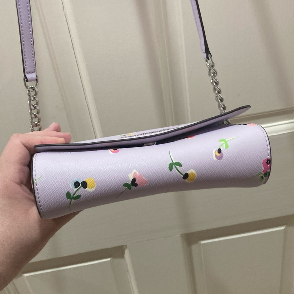 Kate Spade Lavender Purple Wildflower Ditsy Floral Crossbody Purse Bag - Picture 14 of 17